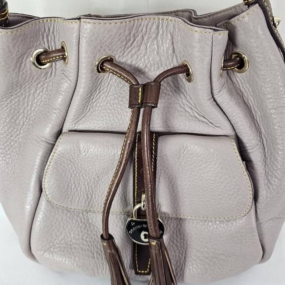 Dooney & Bourke Samba Gray Drawstring Bucket shoulder Bag - Picture 9 of 12